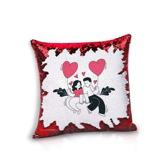 Couple With balloons Cushion MRzon - Amazing Gifts are Just Waiting for You!!