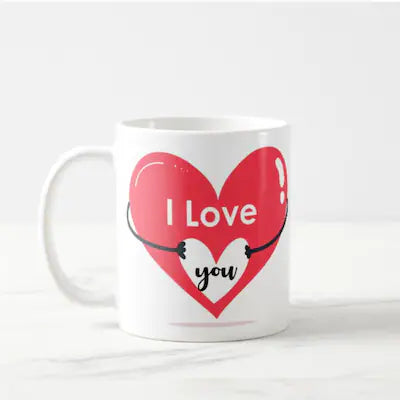 Custom Heart Shape Design I Love You Mug MRzon - Amazing Gifts are Just Waiting for You!!