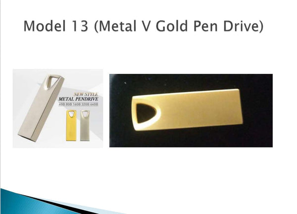 MR - Metal V Gold Pen Drive MRzon - Amazing Gifts are Just Waiting for You!!