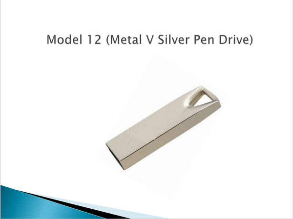 MR - Metal V Silver Pen Drive MRzon - Amazing Gifts are Just Waiting for You!!