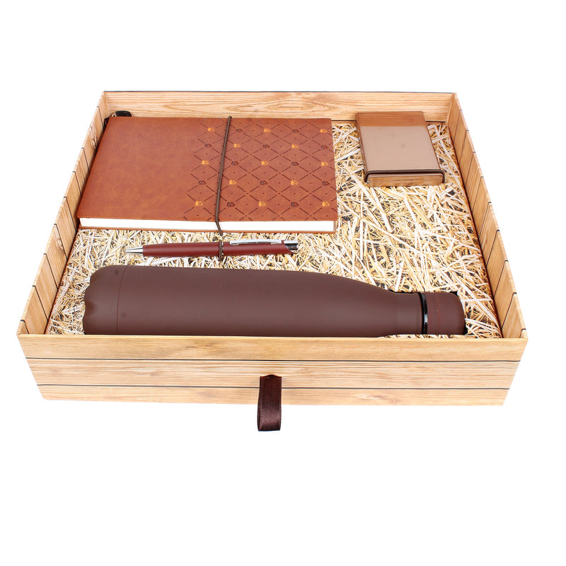 MRV- 917 4in1 V-704+pen+card holder + flask Brown wood box MRzon - Amazing Gifts are Just Waiting for You!!