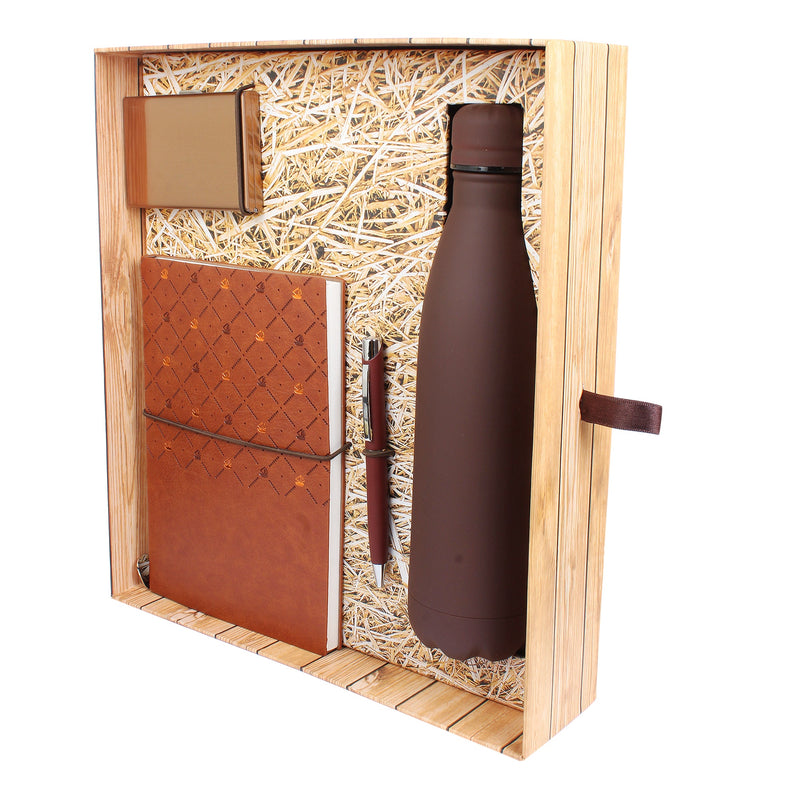 MRV- 917 4in1 V-704+pen+card holder + flask Brown wood box MRzon - Amazing Gifts are Just Waiting for You!!